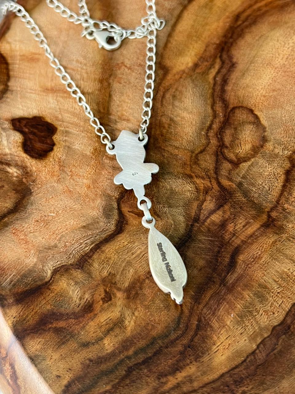 Handmade Sterling Silver Cotton Candy Necklace "Signed Nizhoni"