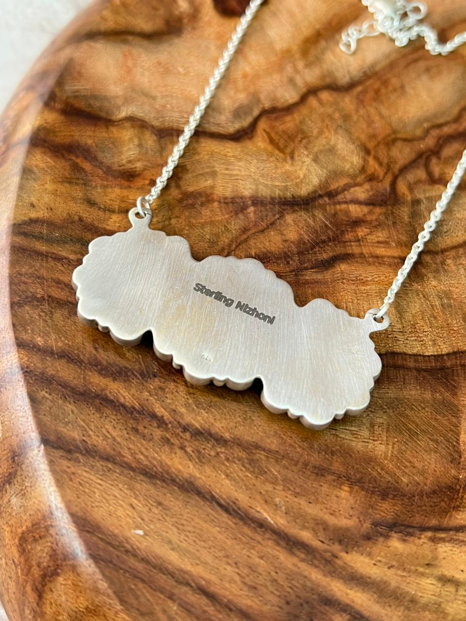 Handmade Sterling Silver Cotton Candy Necklace "Signed Nizhoni"