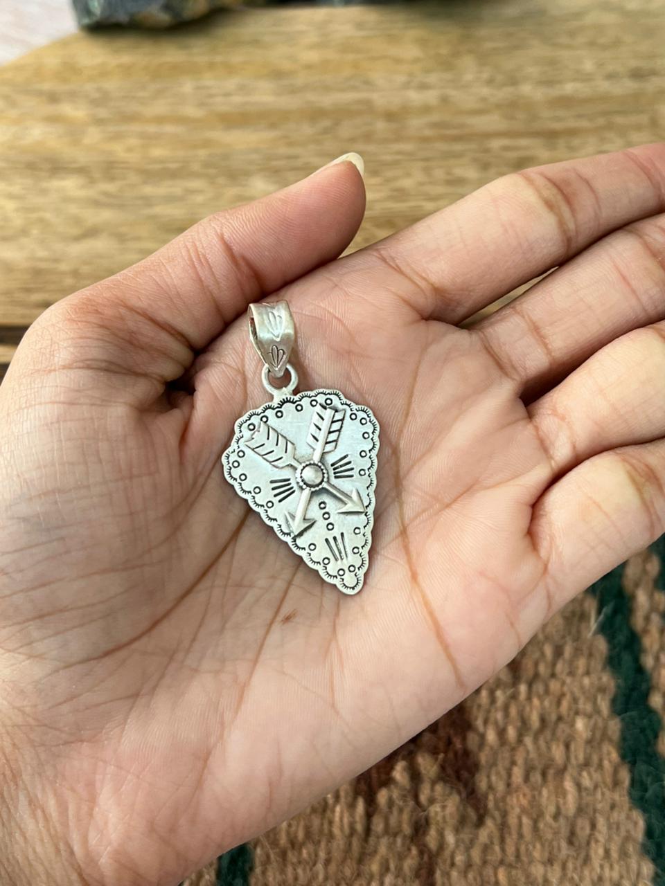 Handmade Sterling Silver Pendant "Signed Nizhoni"