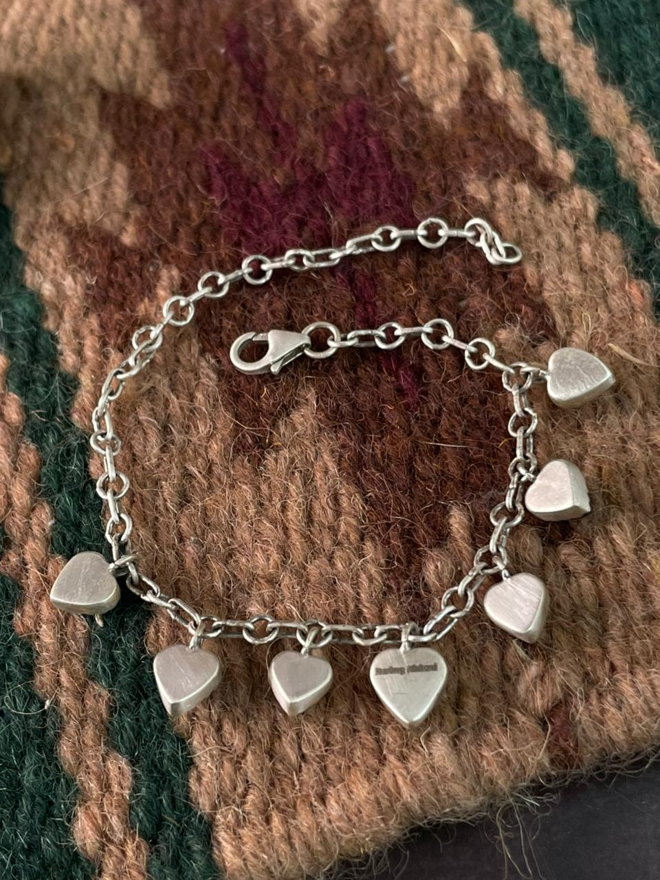 Handmade Sterling Silver White Buffalo with Cotton Candy, Lapis and Kingman Turquoise Chain Bracelet "Signed Nizhoni"