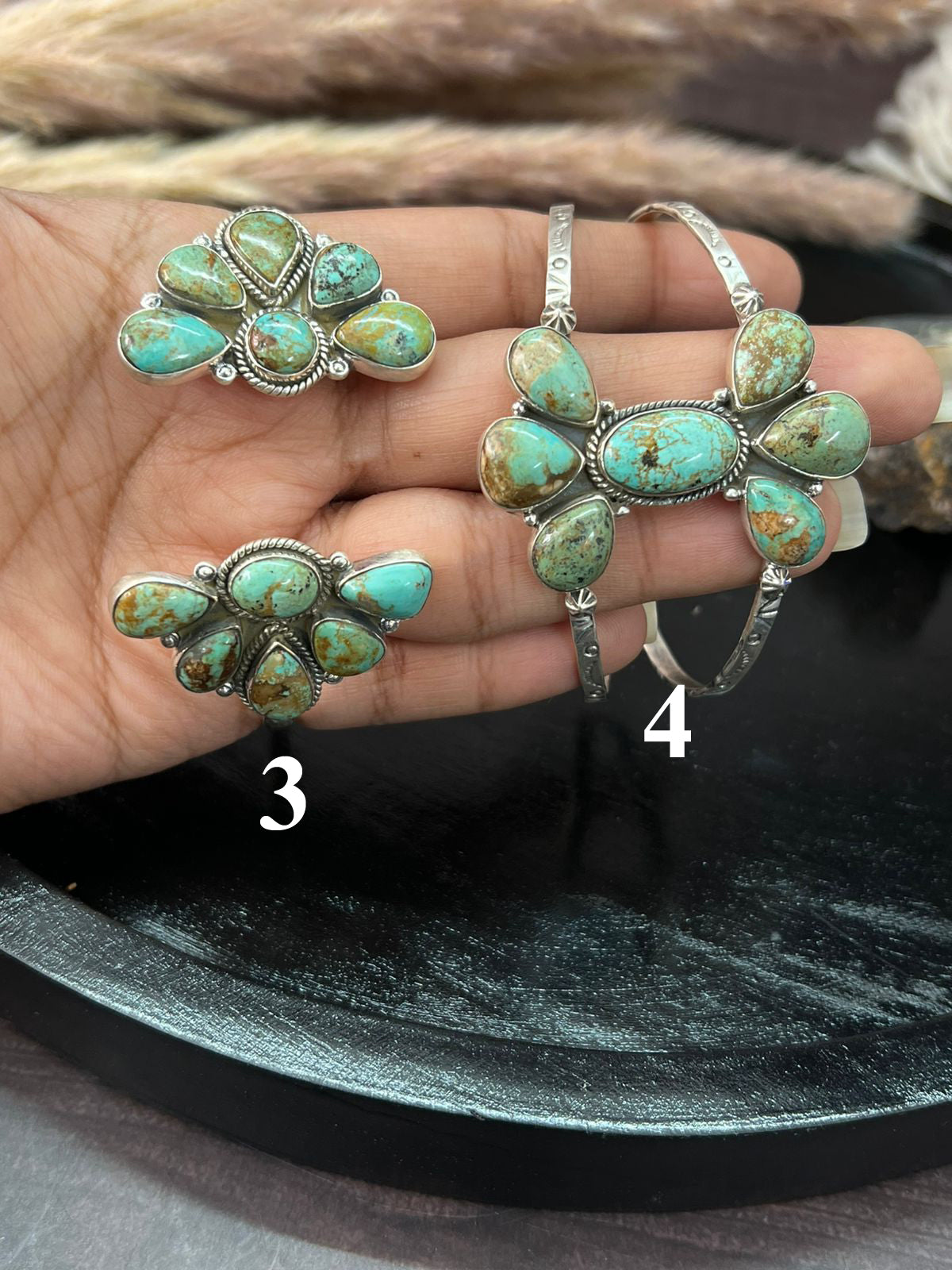 Handmade Sterling Silver Baja Turquoise Collection: Cuff Bracelet "Signed Nizhoni"