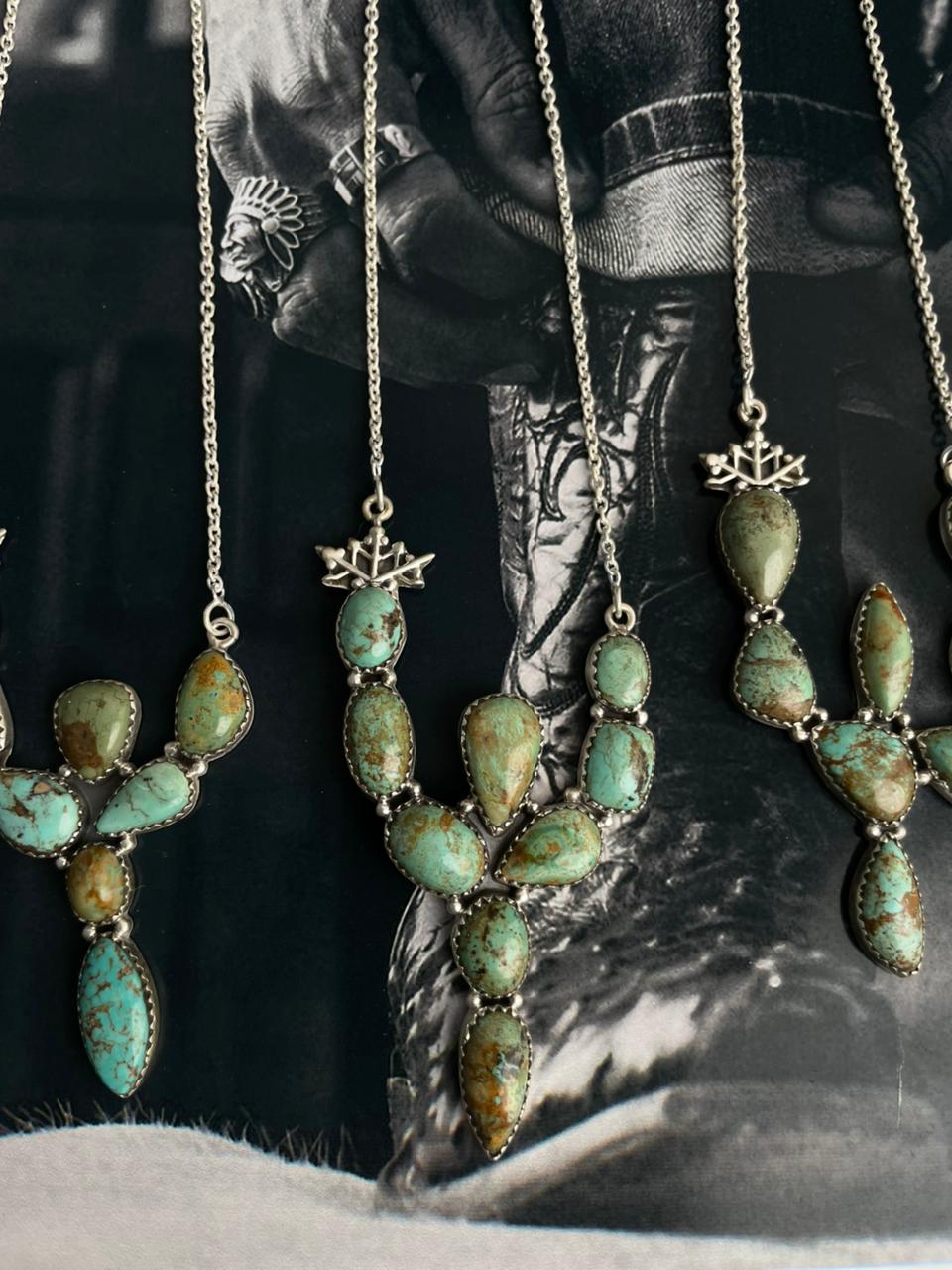Handmade Sterling Silver Baja Turquoise Collection: Necklace "Signed Nizhoni"