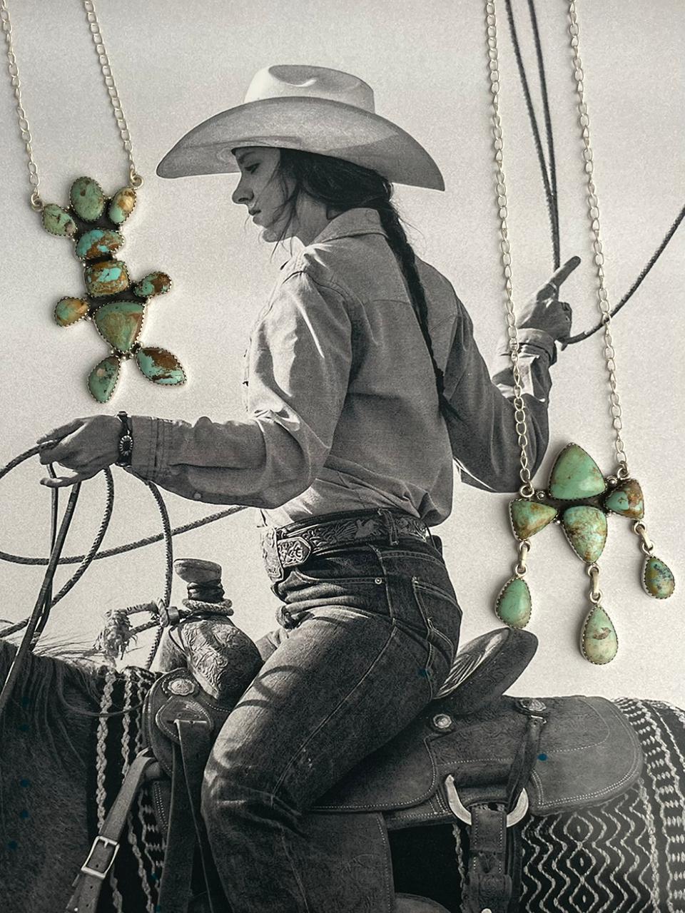 Handmade Sterling Silver Baja Turquoise Collection: Necklace "Signed Nizhoni"