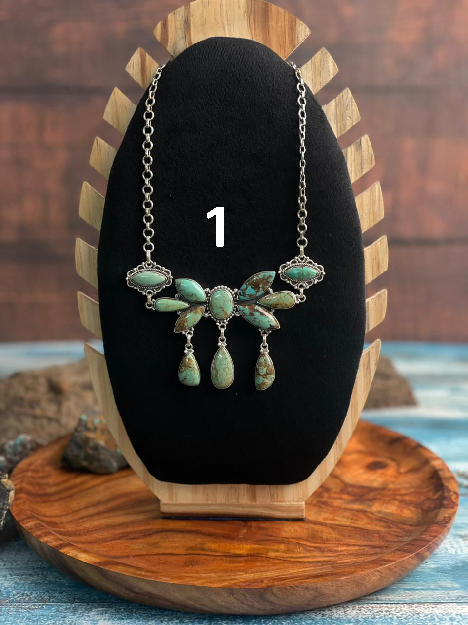 Handmade Sterling Silver Baja Turquoise Collection: Choker Necklace "Signed Nizhoni"