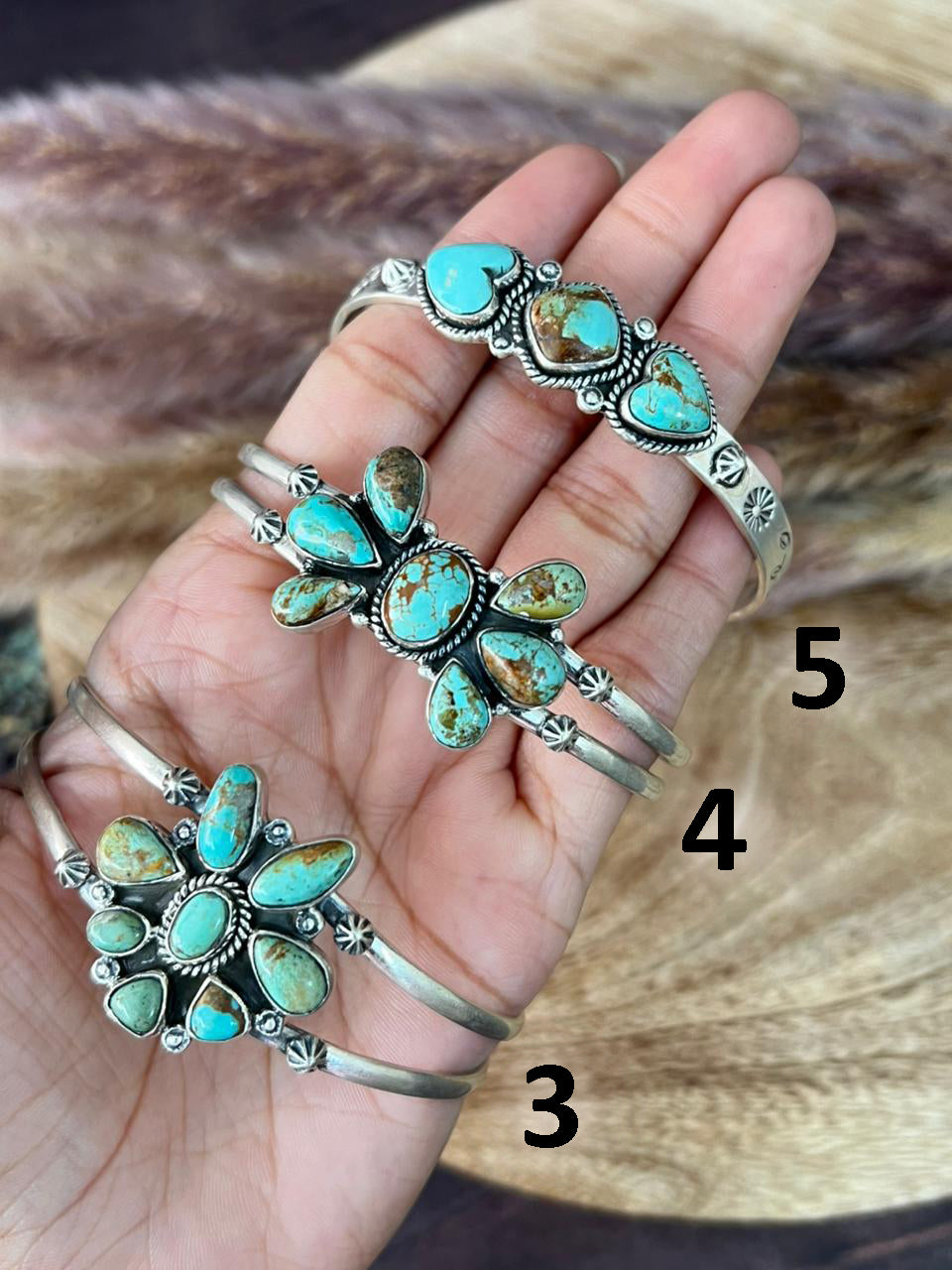 Handmade Sterling Silver Baja Turquoise Collection: Cuff Bracelet "Signed Nizhoni"
