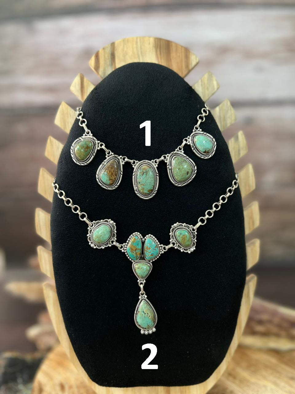 Handmade Sterling Silver Baja Turquoise Collection: Necklace "Signed Nizhoni"