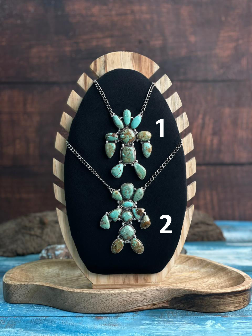 Handmade Sterling Silver Baja Turquoise Collection: Necklace "Signed Nizhoni"