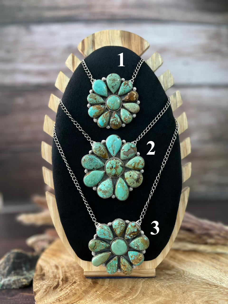 Handmade Sterling Silver Baja Turquoise Collection: Necklace "Signed Nizhoni"