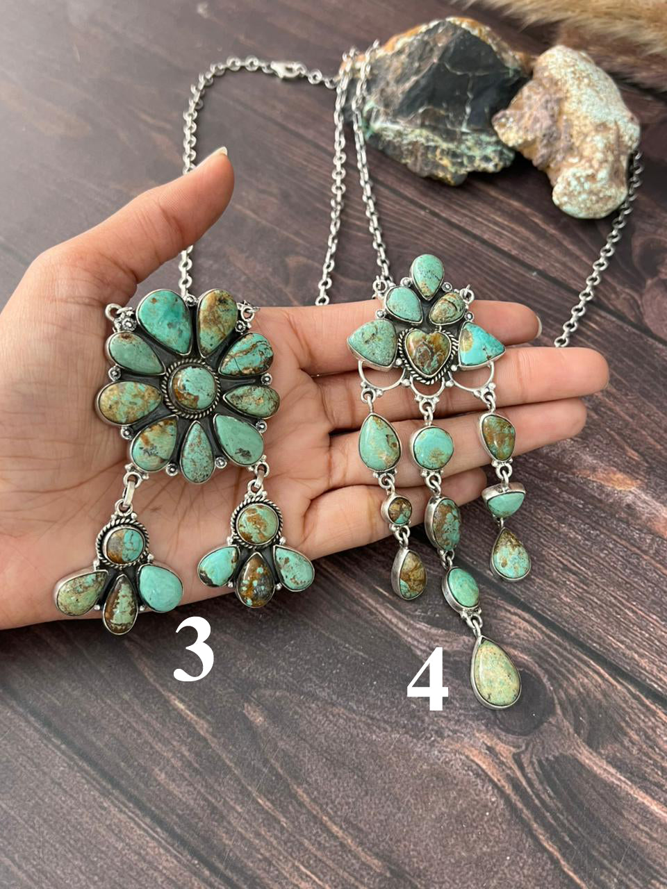 Handmade Sterling Silver Baja Turquoise Collection: Necklace "Signed Nizhoni"