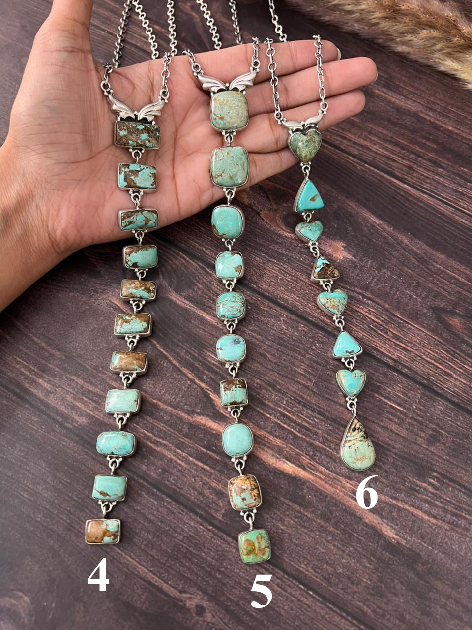 Handmade Sterling Silver Baja Turquoise Collection: Necklace "Signed Nizhoni"
