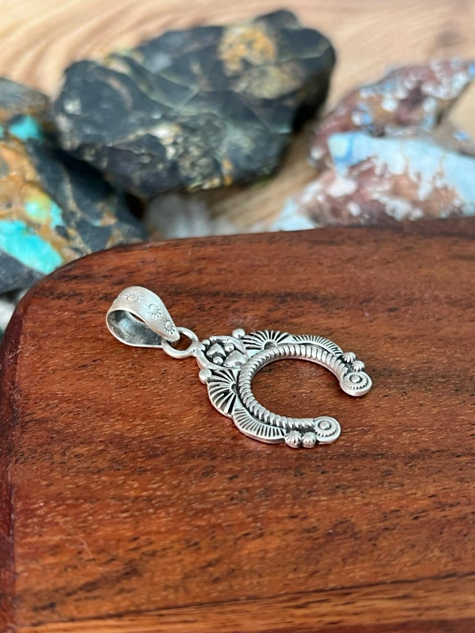 Handmade Sterling Silver Naja Pendant "Signed Nizhoni"
