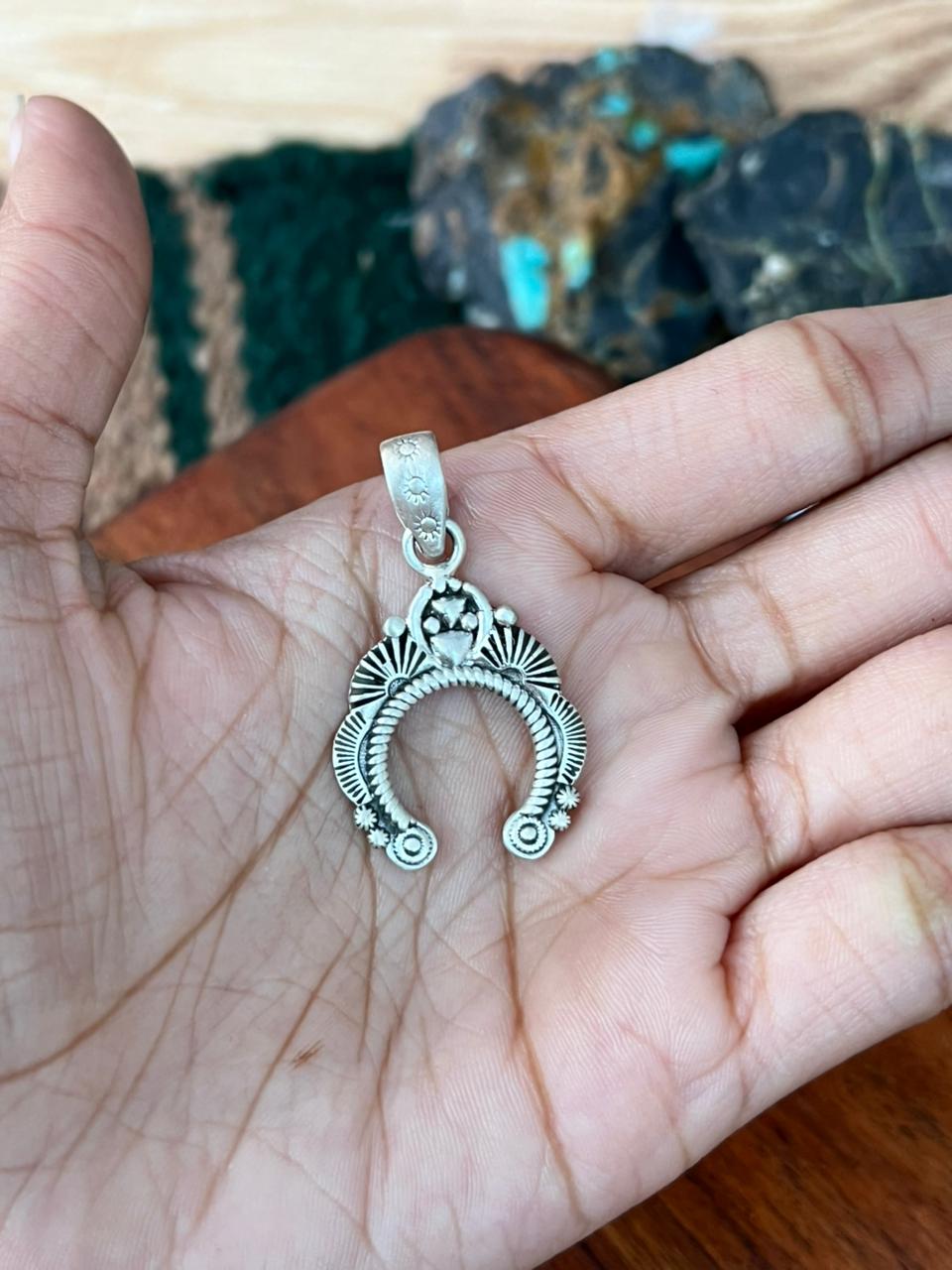 Handmade Sterling Silver Naja Pendant "Signed Nizhoni"