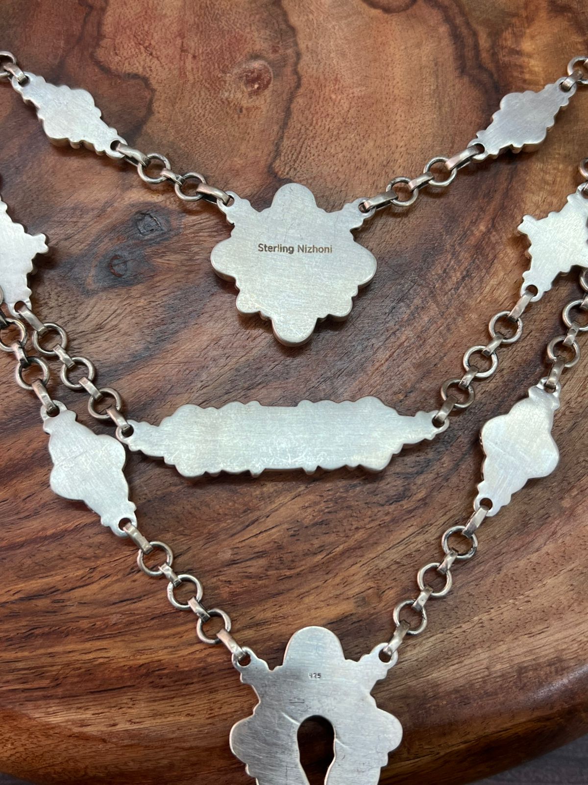 Handmade Sterling Silver Spring Collection: Kingman Turquoise with Cotton Candy and White Buffalo Layerd Necklace "Signed Nizhoni"
