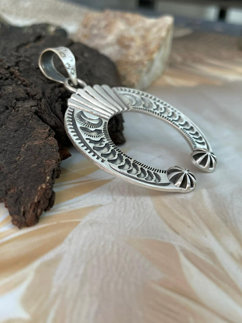 Handmade Sterling Silver Naja Pendant "Signed Nizhoni"