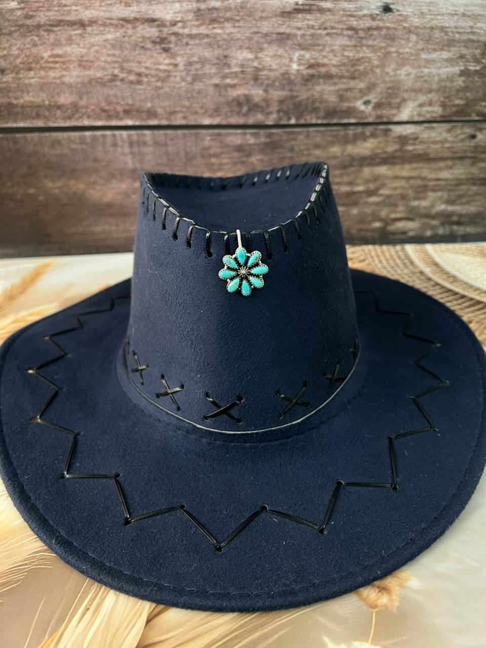 Handmade Sterling Silver Kingman Turquoise Hat Pin "Signed Nizhoni"