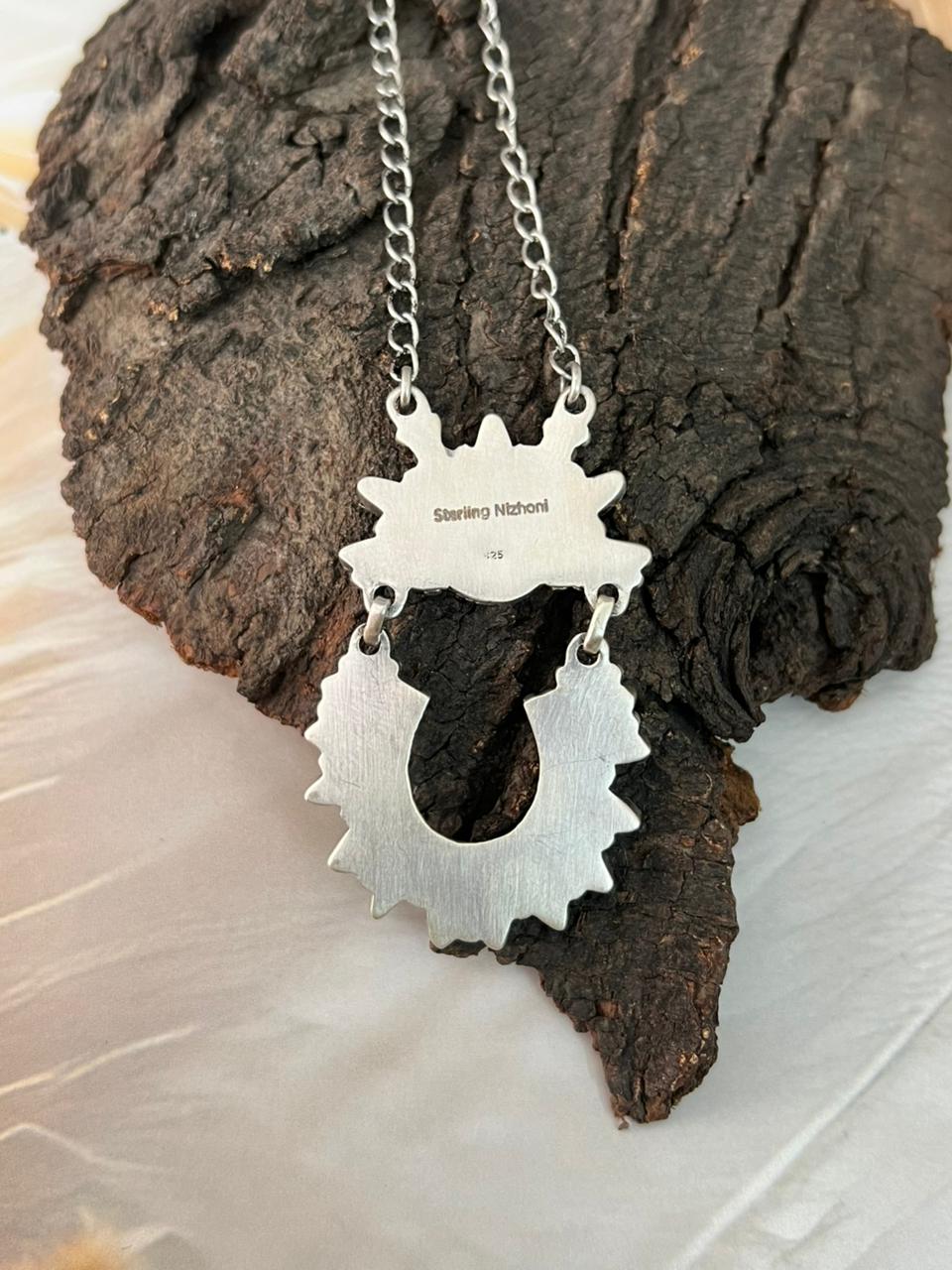 Handmade Sterling Silver Cotton Candy Necklace "Signed Nizhoni"