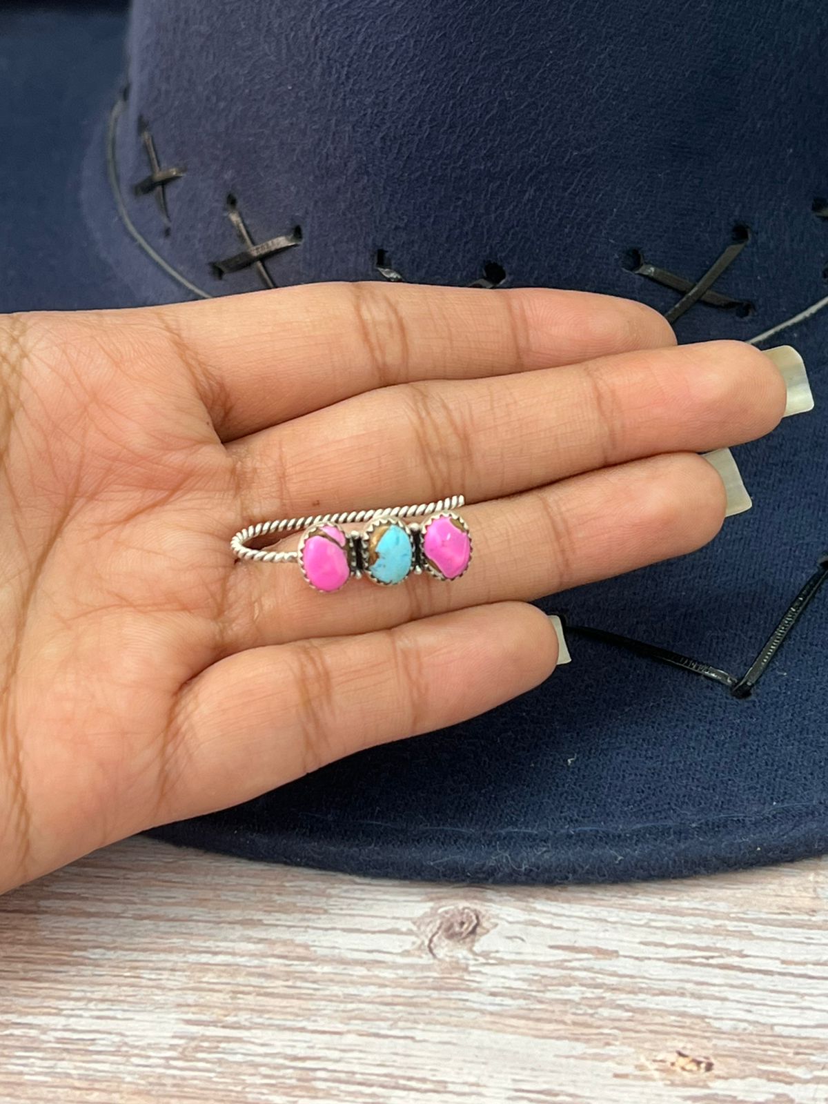 Handmade Sterling Silver Cotton Candy Hat Pin "Signed Nizhoni"