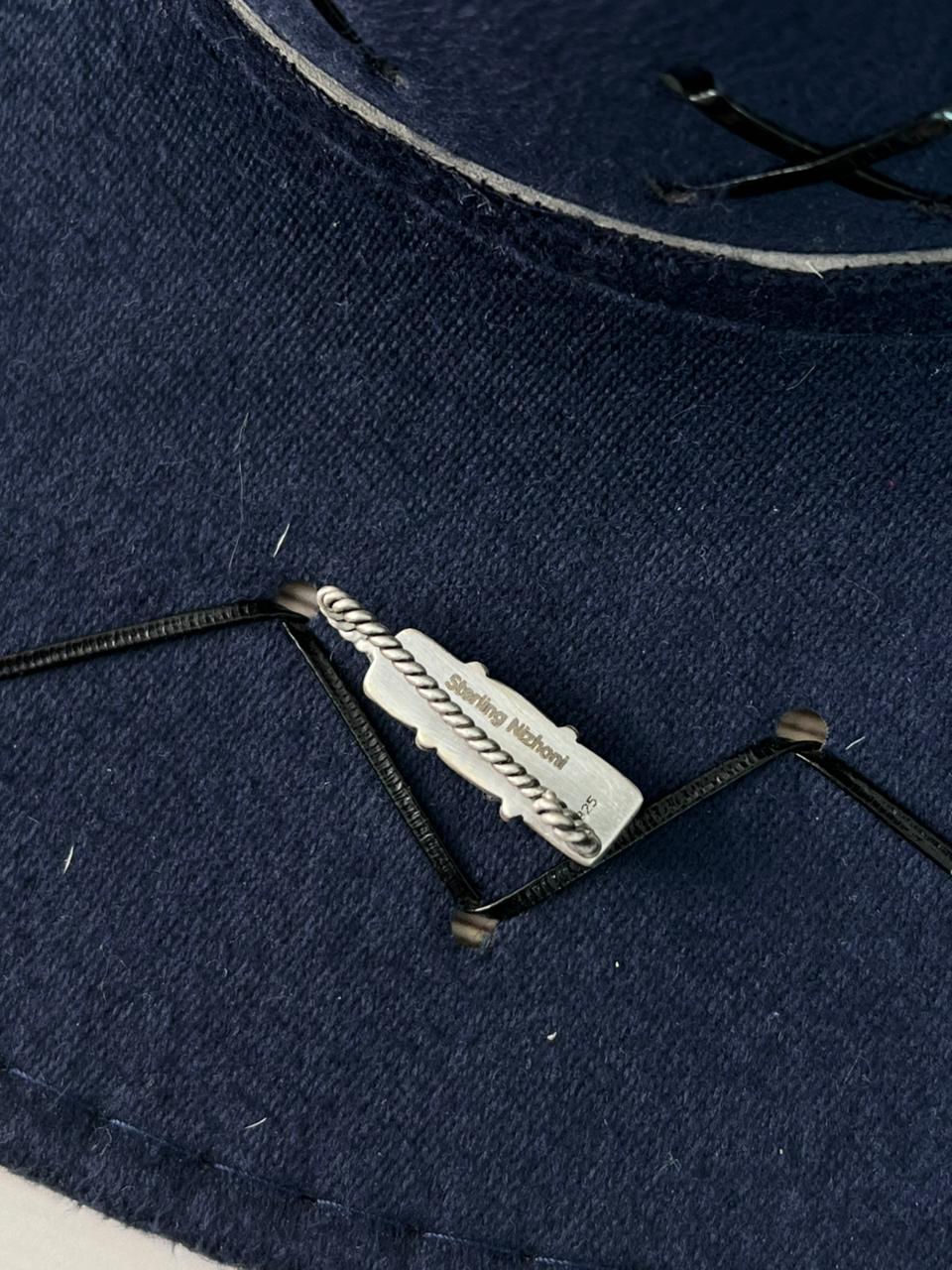 Handmade Sterling Silver 4th Of July Collection: Coral with Lapis and White Buffalo Hat Pin "Signed Nizhoni"