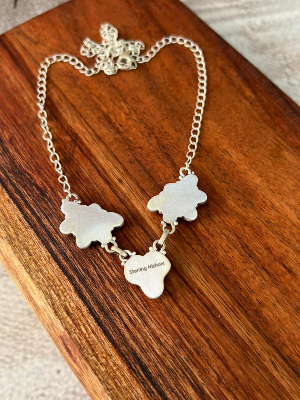 Handmade Sterling Silver Cotton Candy Necklace "Signed Nizhoni"