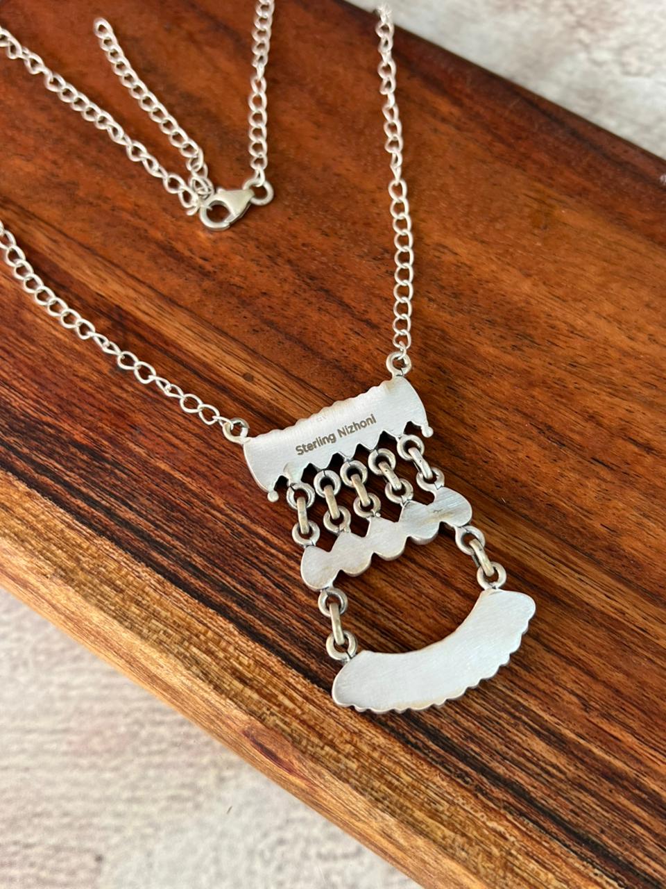 Handmade Sterling Silver Cotton Candy Necklace "Signed Nizhoni"