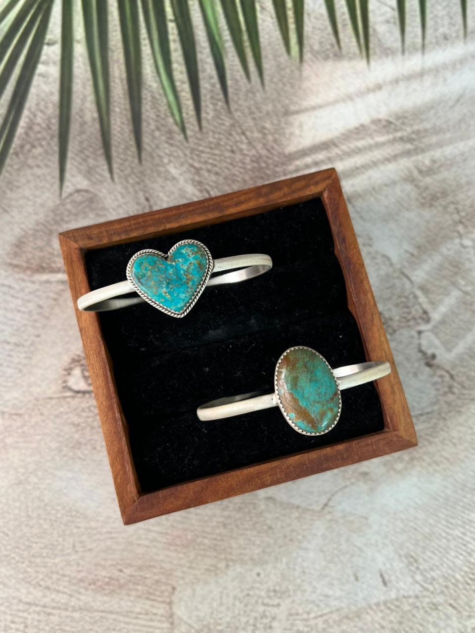 Handmade Sterling Silver Royston Turquoise Collection: Cuff Bracelet "Signed Nizhoni"