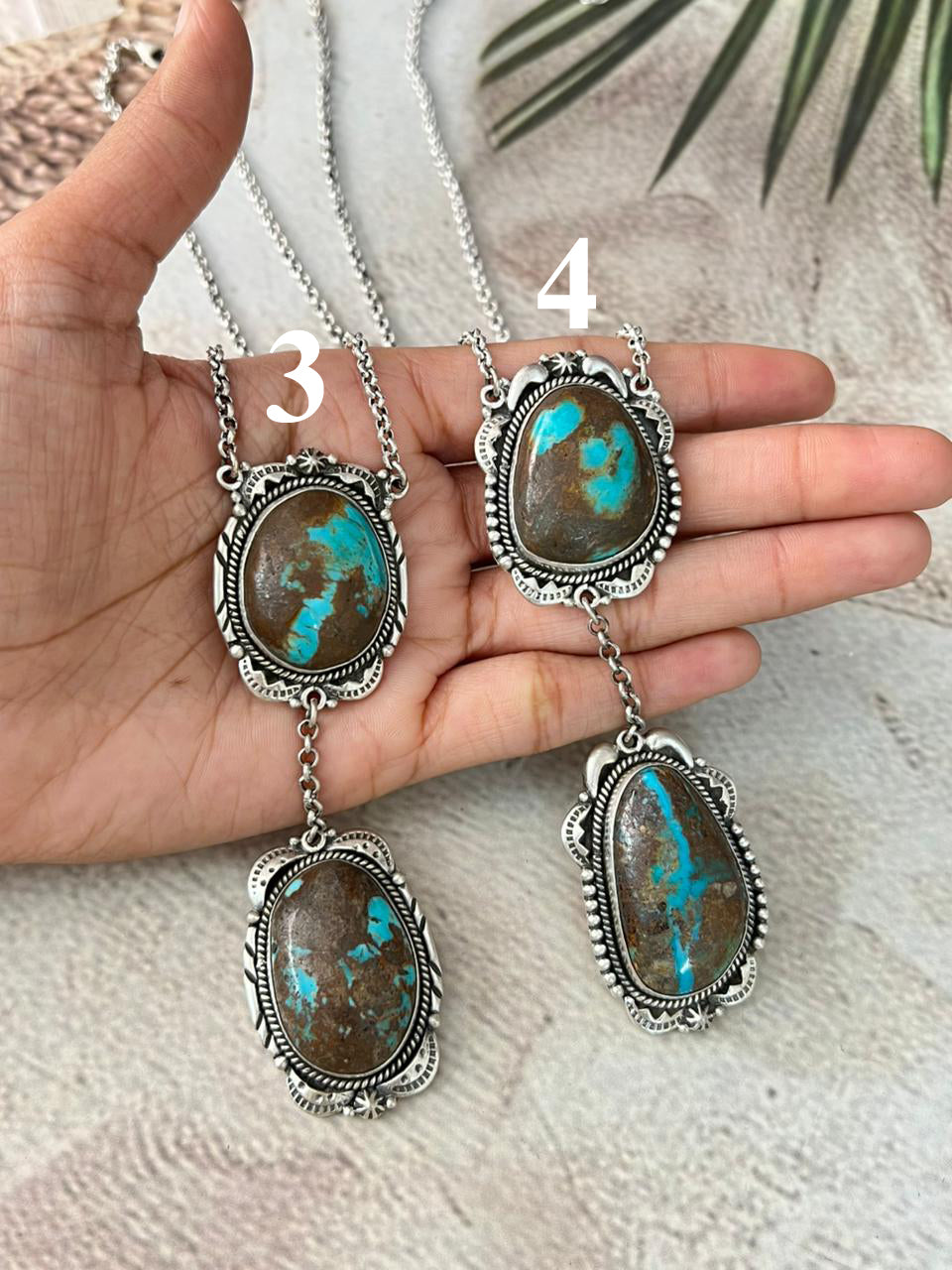 Handmade Sterling Silver Royston Turquoise Collection: Necklace "Signed Nizhoni"