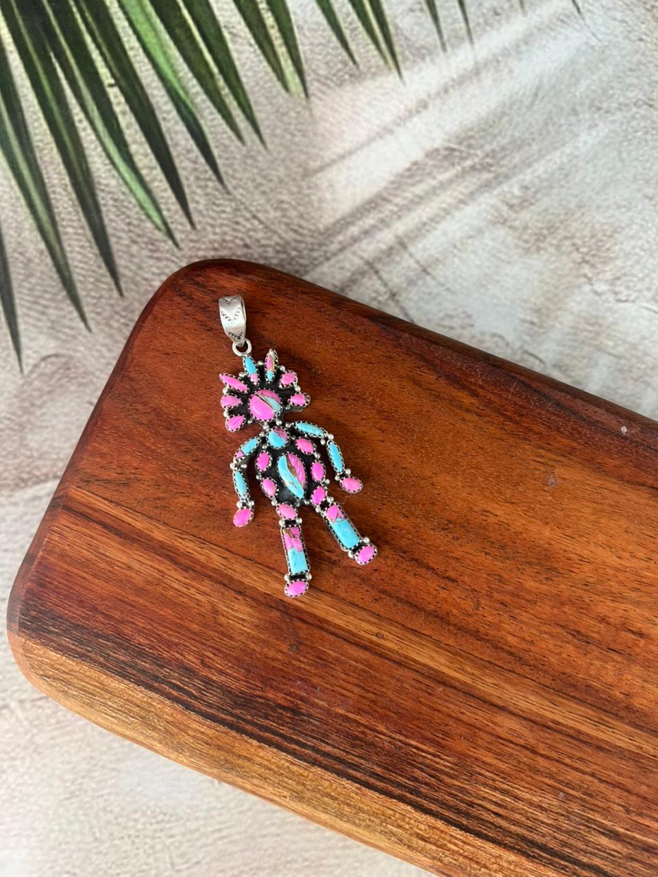 Handmade Sterling Silver Cotton Candy Pendant "Signed Nizhoni"