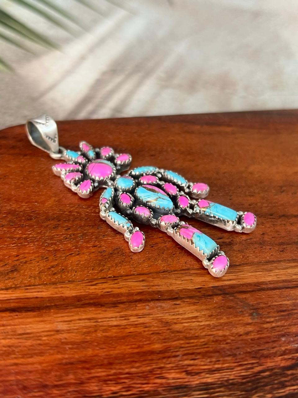 Handmade Sterling Silver Cotton Candy Pendant "Signed Nizhoni"