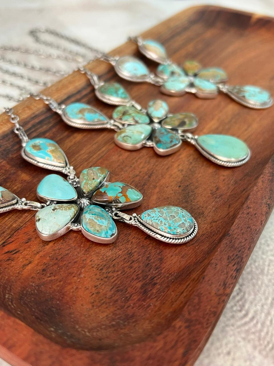 Handmade Sterling Silver Royston Turquoise Necklace "Signed Nizhoni"