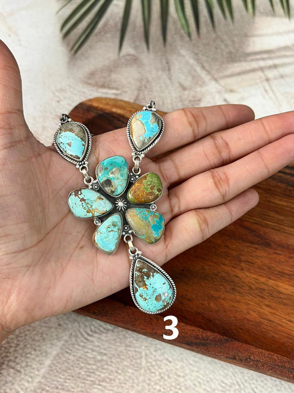 Handmade Sterling Silver Royston Turquoise Necklace "Signed Nizhoni"