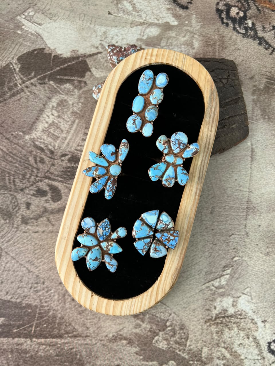 Handmade Golden Hills Turquoise Copper Collection: Adjustable Ring Signed Nizhoni