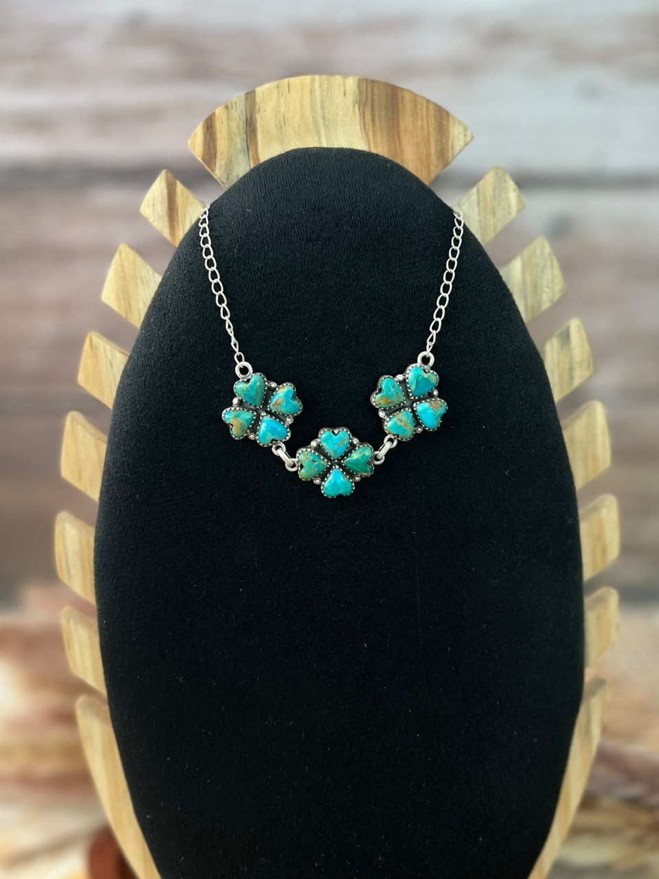 Handmade Sterling Silver Kingman Turquoise Choker Necklace Signed Nizhoni