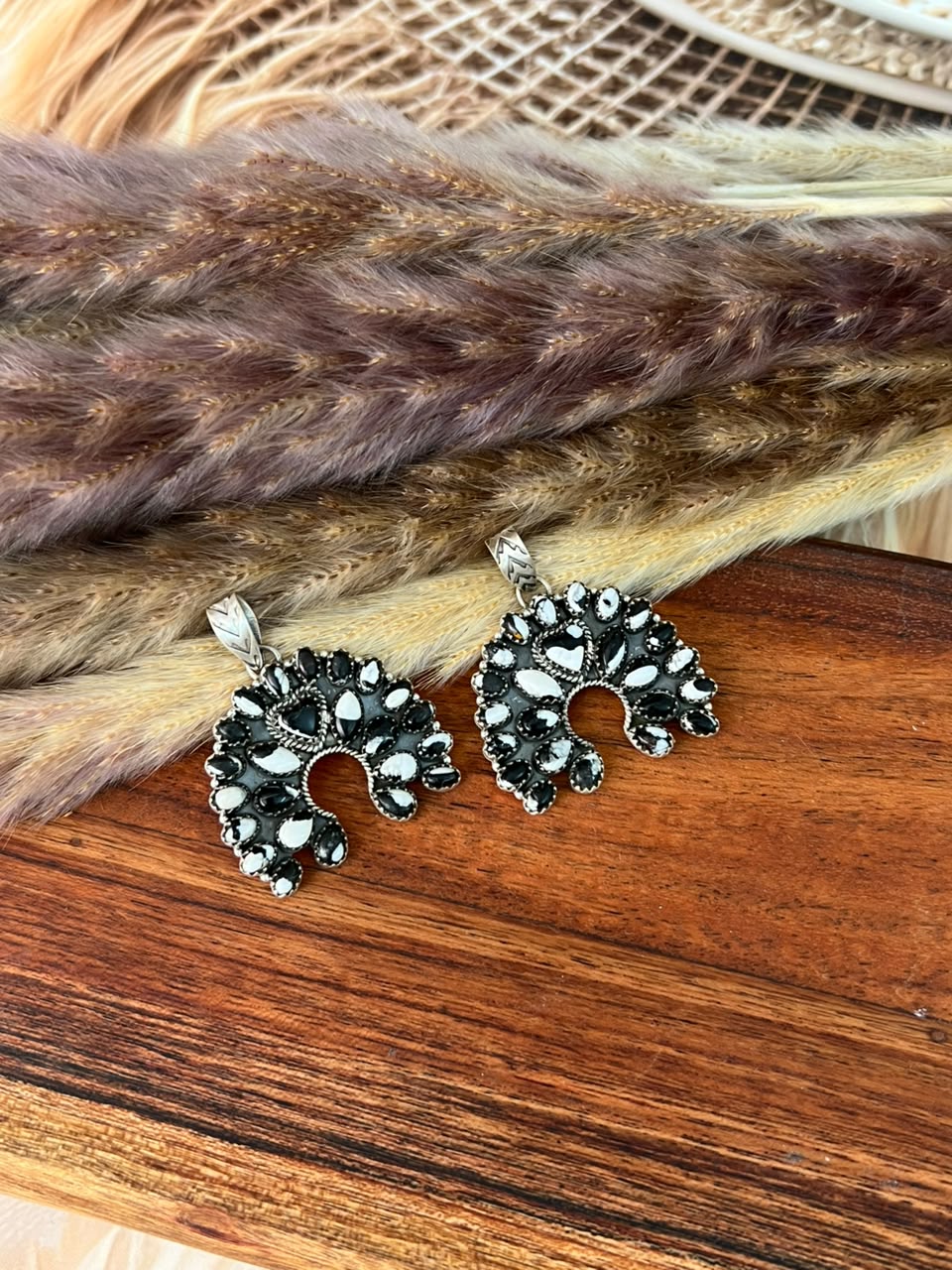 Handmade Sterling Silver White Buffalo Naja Pendant Signed Nizhoni