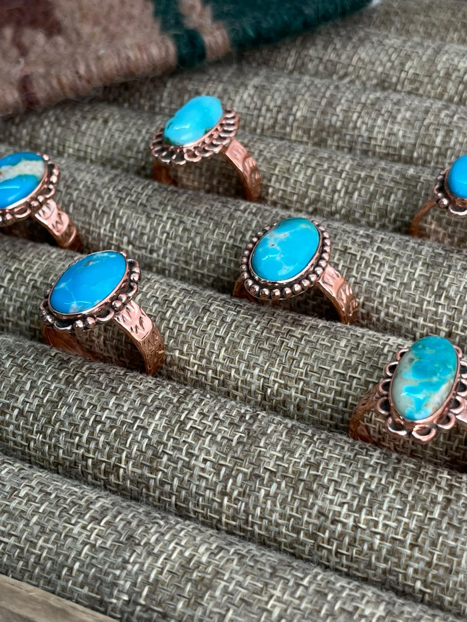 Handmade Hardy Pit Copper Collection: Adjustable Ring Signed Nizhoni