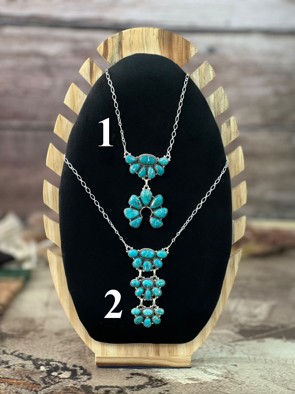 Handmade Sterling Silver White Water Turquoise Necklace Signed Nizhoni