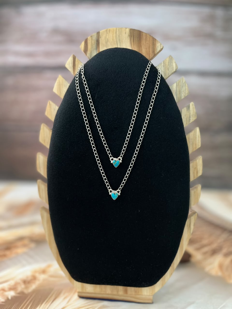 Handmade Sterling Silver Kingman Turquoise Layered Necklace