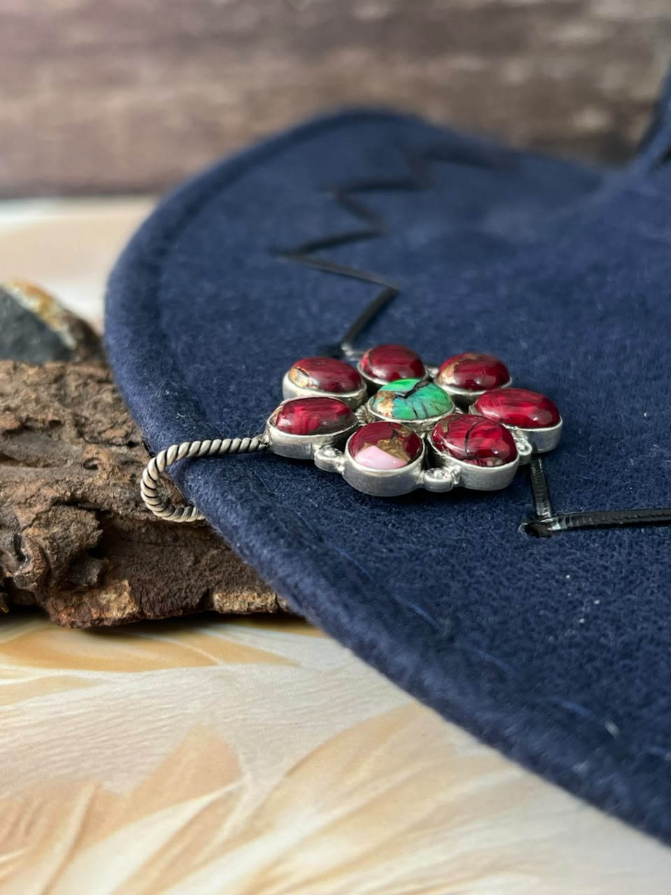 Handmade Sterling Silver Christmas Dahlia Collection: Hat Pin Signed Nizhoni