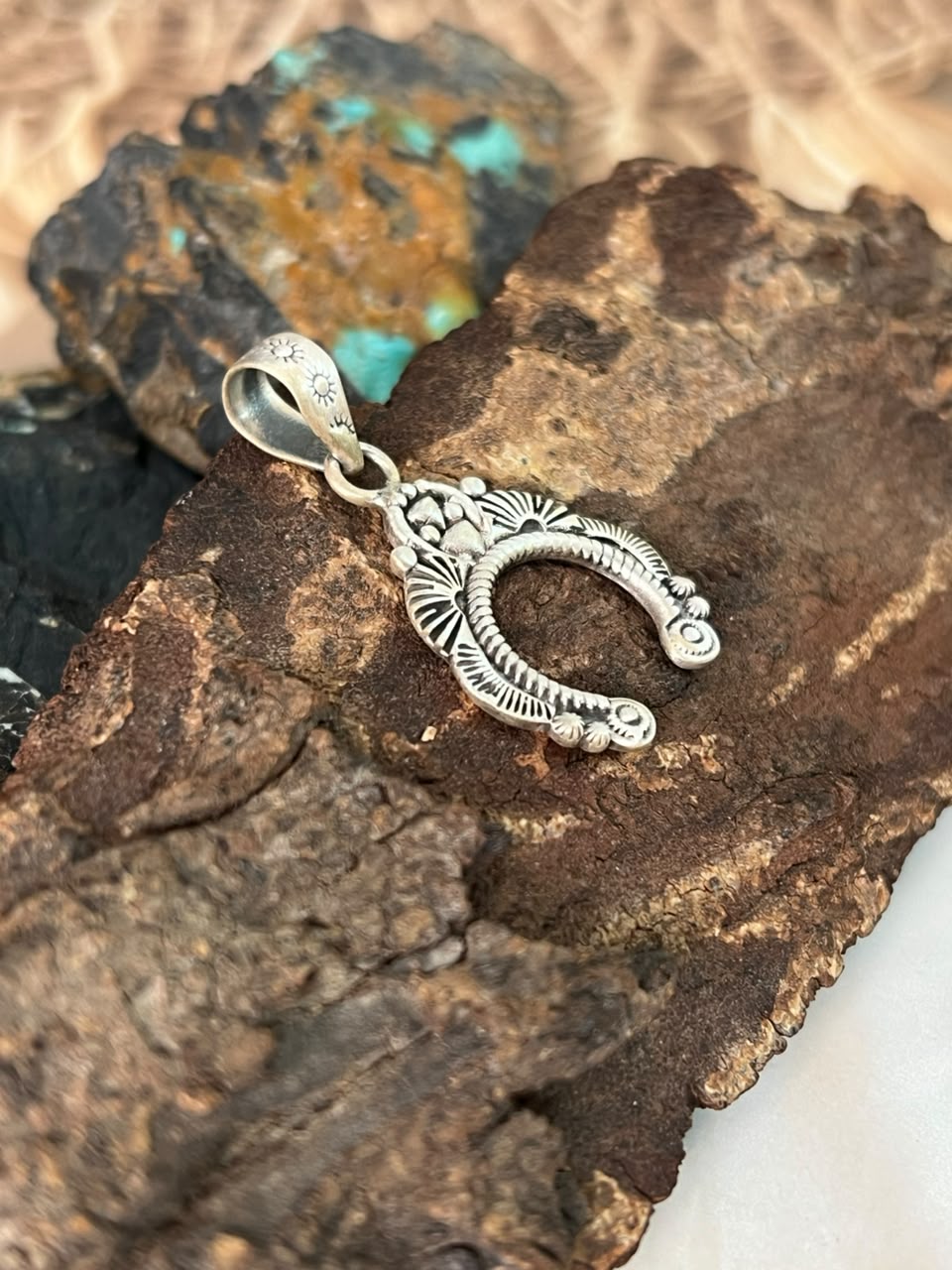 Handmade Sterling Silver Naja Pendant Signed Nizhoni