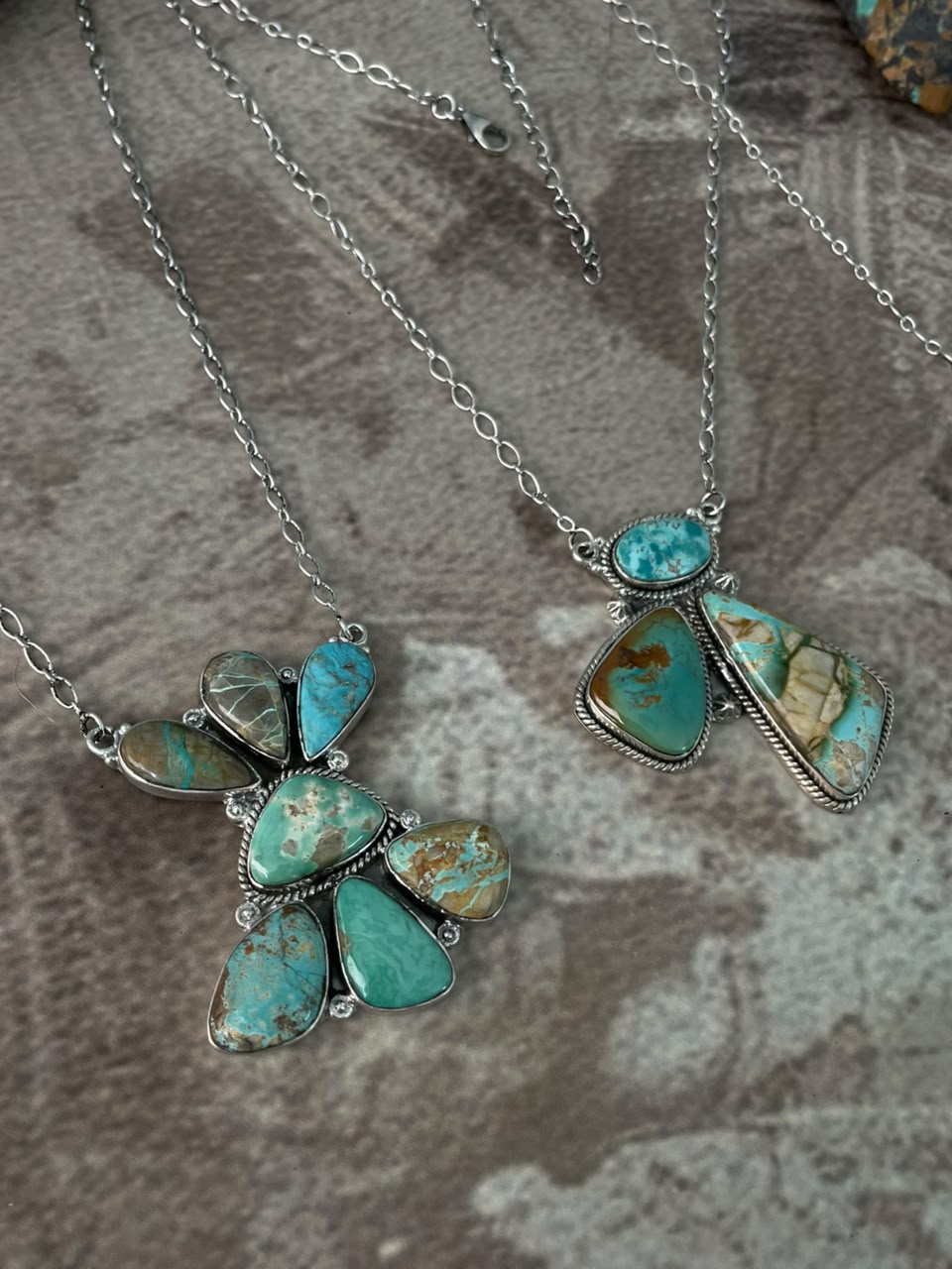 Handmade Sterling Silver Royston Turquoise Necklace Signed Nizhoni