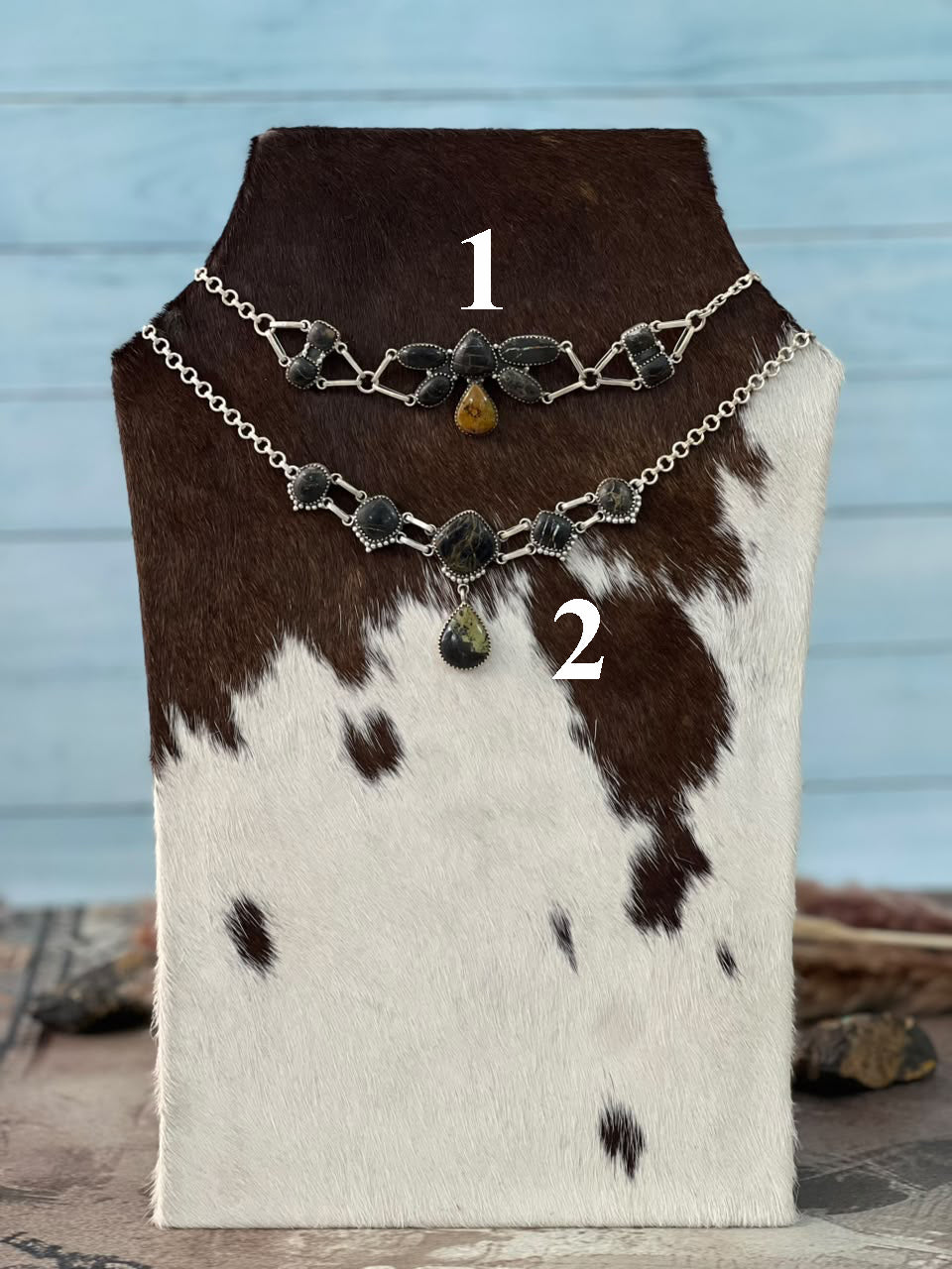 Handmade Sterling Silver Blackjack Turquoise Choker Necklace Signed Nizhoni