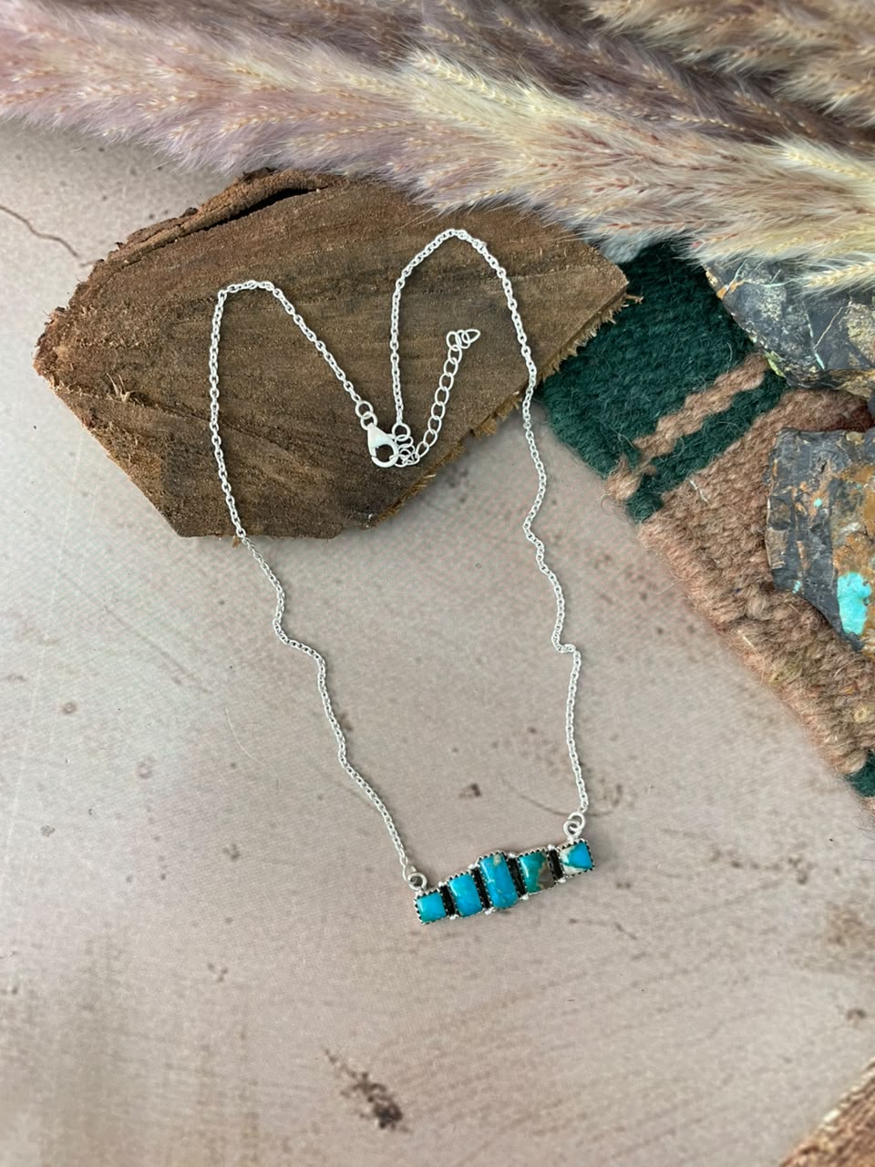 Handmade Sterling Silver Hardy Pit Collection: Necklace Signed Nizhoni