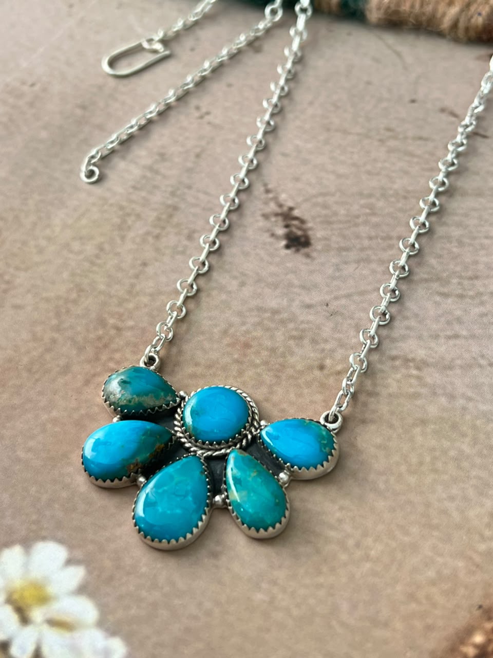 Handmade Sterling Silver Hardy Pit Collection: Necklace Signed Nizhoni