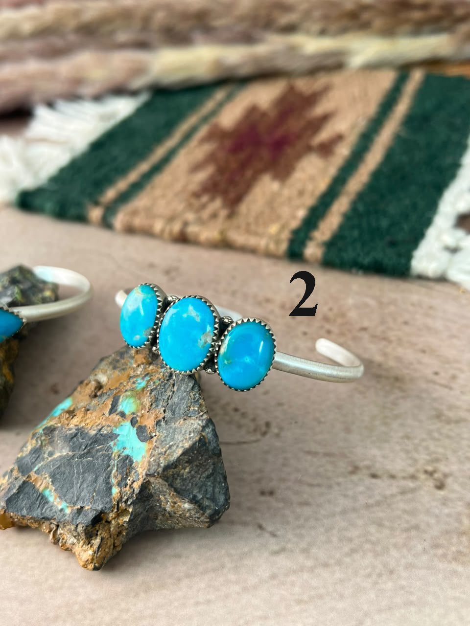 Handmade Sterling Silver Hardy Pit Collection: Cuff Bracelet Signed Nizhoni