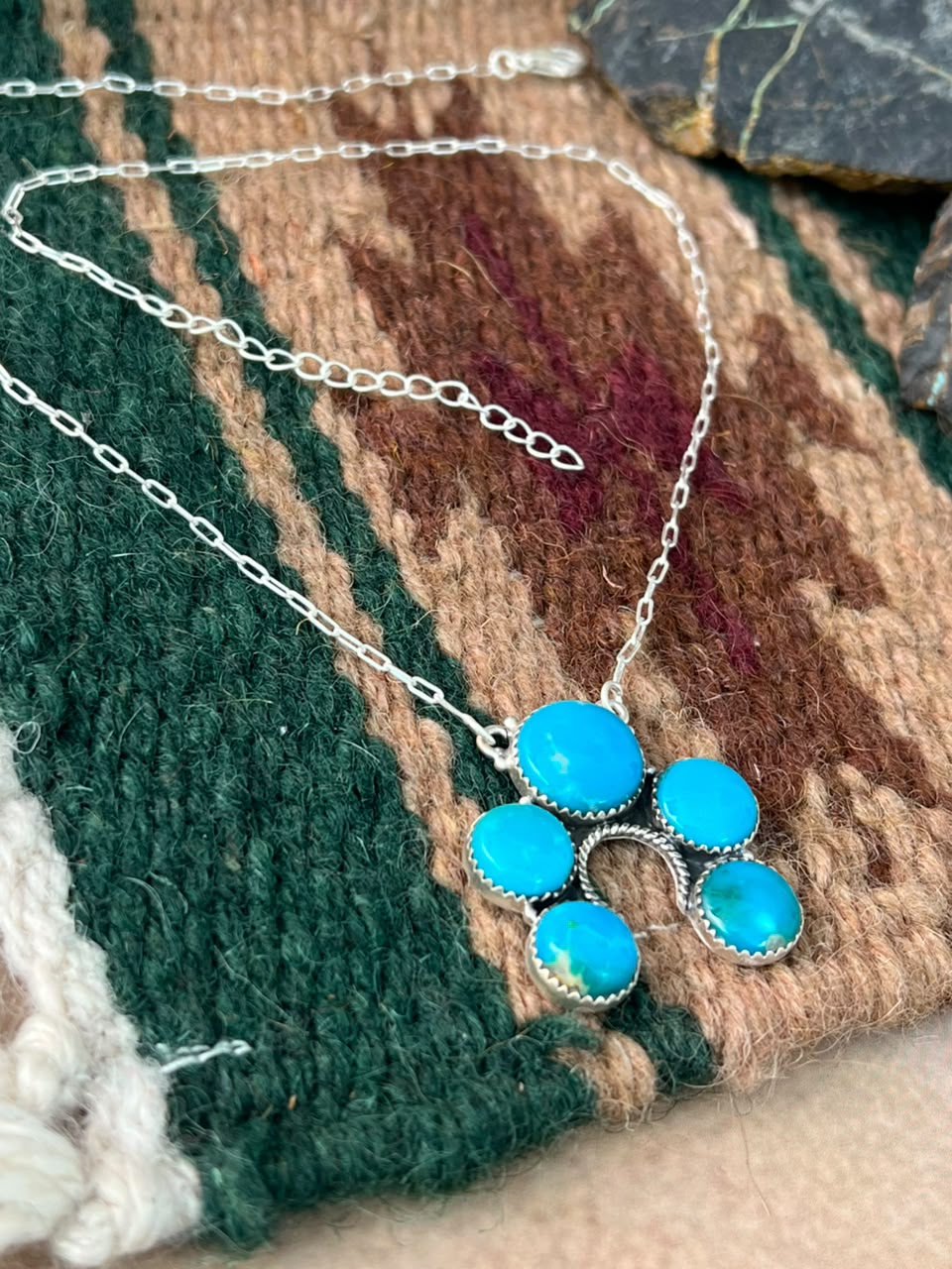 Handmade Sterling Silver Hardy Pit Collection: Naja Necklace Signed Nizhoni