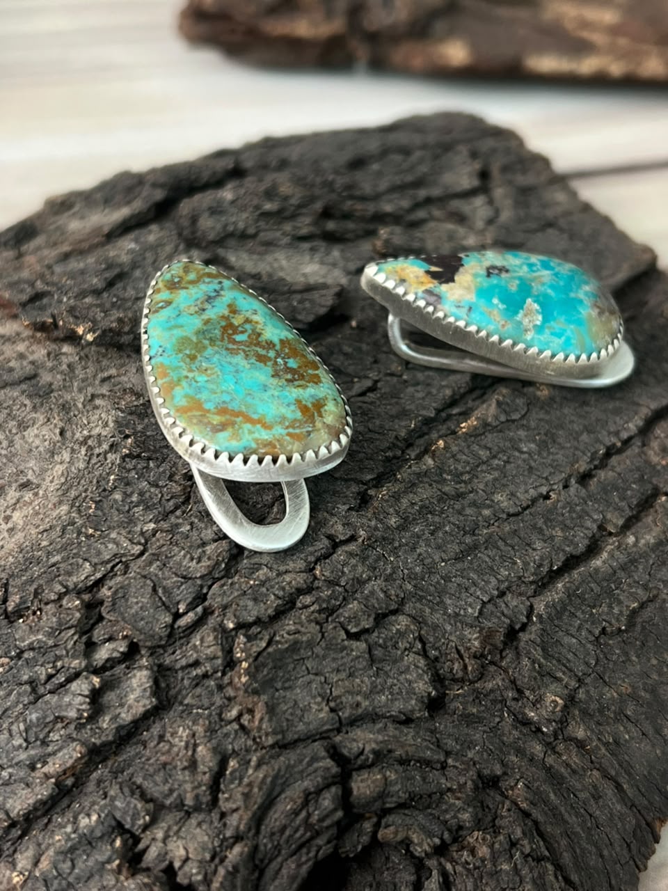 Handmade Sterling Silver Cripple Creek Turquoise Purse Key Clip Signed Nizhoni (4)
