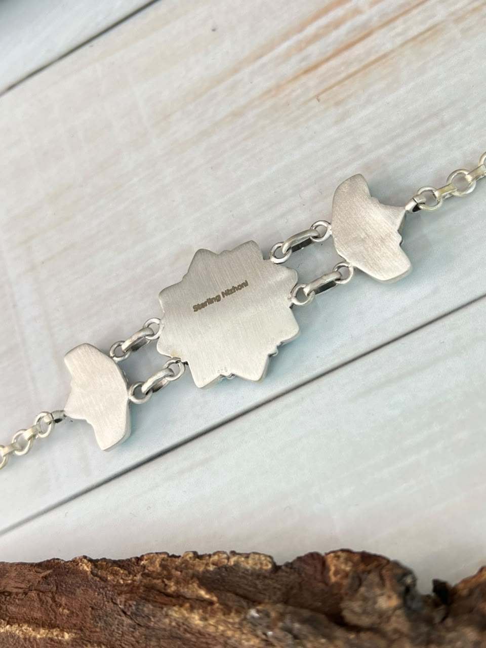 Handmade Sterling Silver Kingman Turquoise Choker Necklace Signed Nizhoni