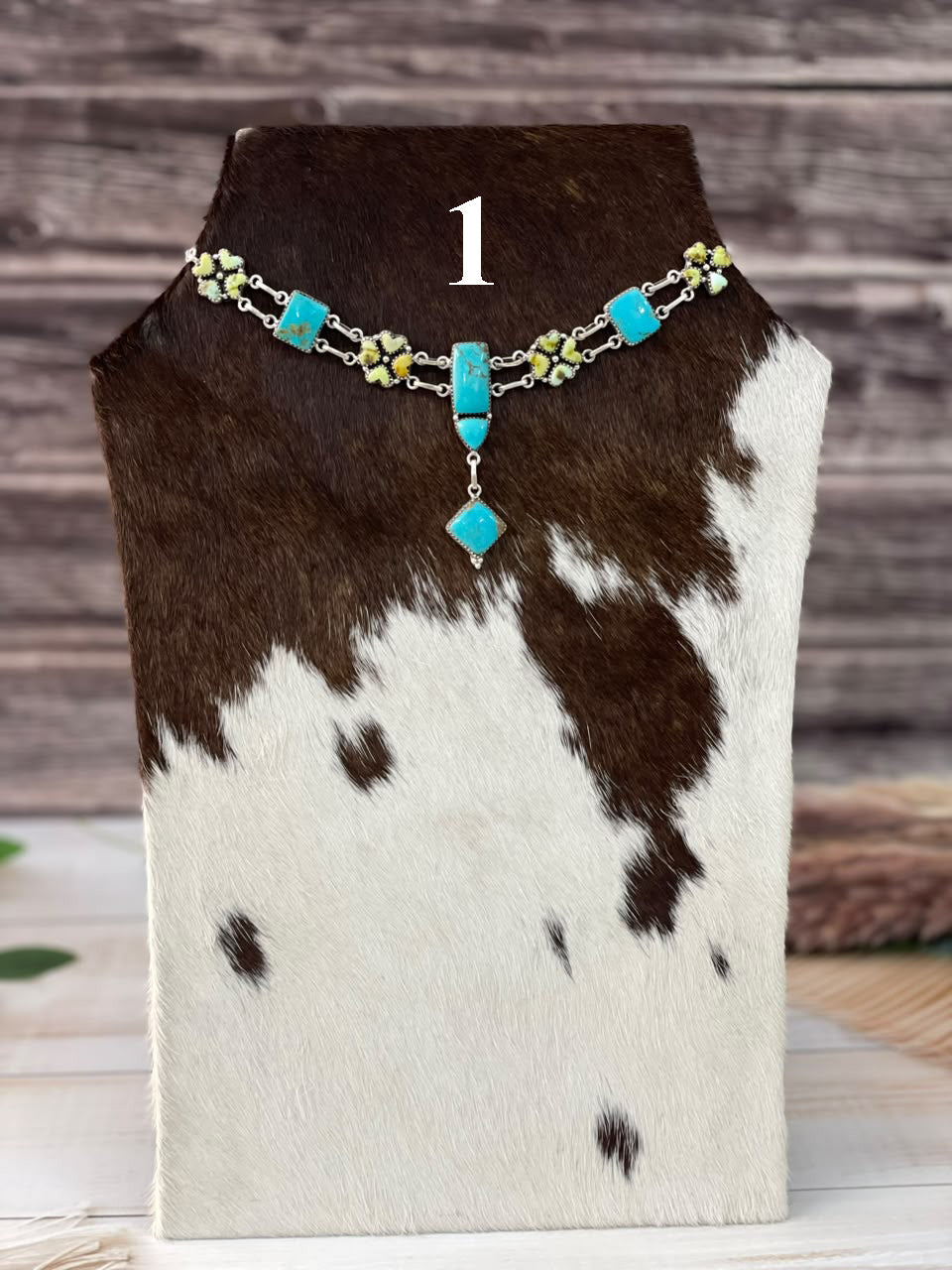 Handmade Sterling Silver Tyrone with Palomino Turquoise Choker Necklace Signed Nizhoni (9)
