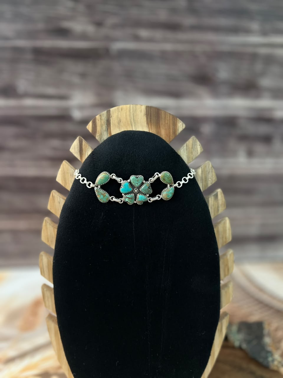 Handmade Sterling Silver Sonoran Turquoise Collection: Choker Necklace Signed Nizhoni