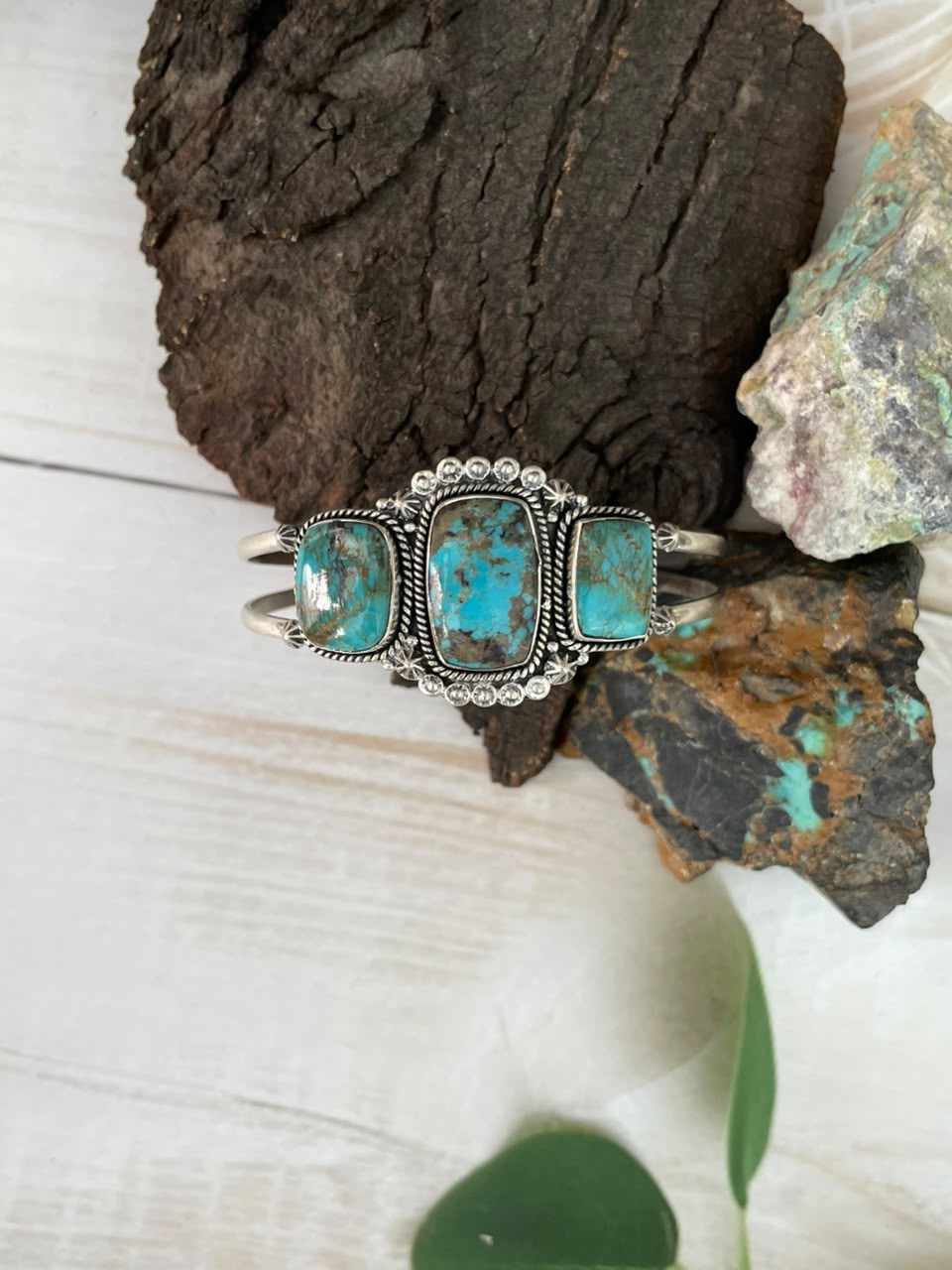 Handmade Sterling Silver Crimson Cowgirl Turquoise Collection: Cuff Bracelet Signed Nizhoni