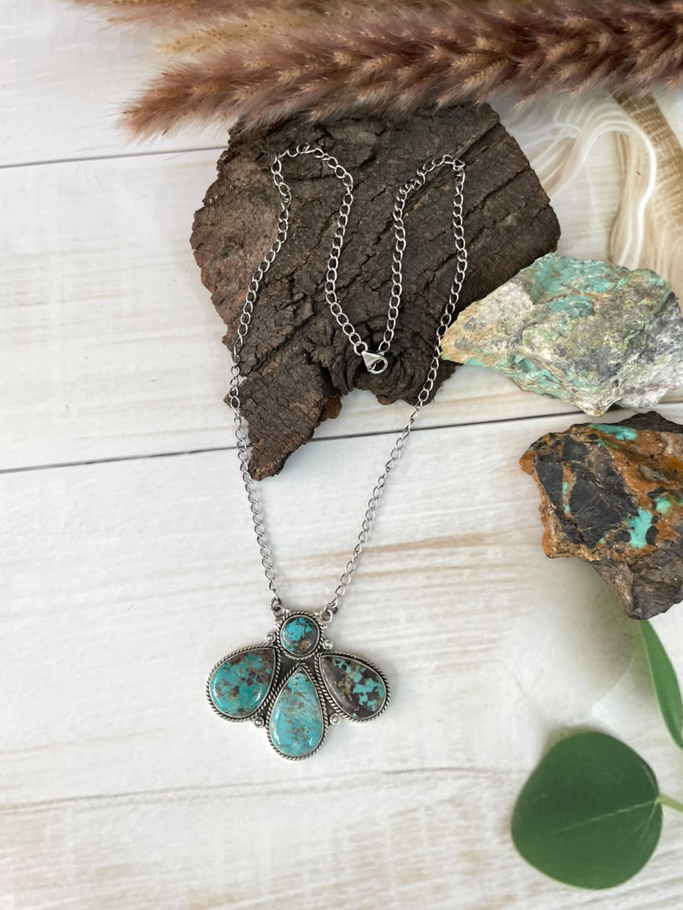 Handmade Sterling Silver Crimson Cowgirl Turquoise Collection: Necklace Signed Nizhoni